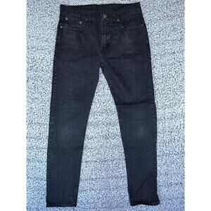 Levi’s 512 Slim Taper Jeans Mens W32 L34 Black Stretch Denim